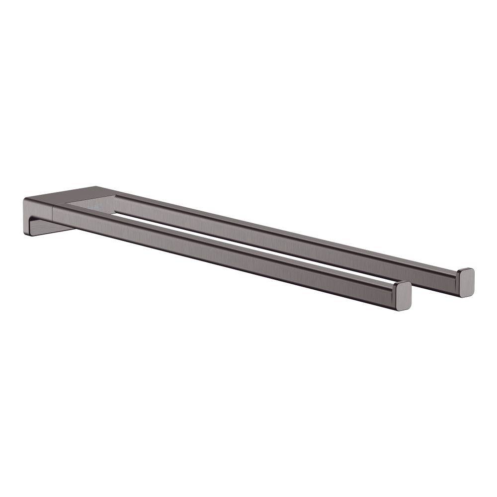 Hansgrohe AddStoris Q Handtuchhalter zweiarmig, Brushed Black Chrome-0