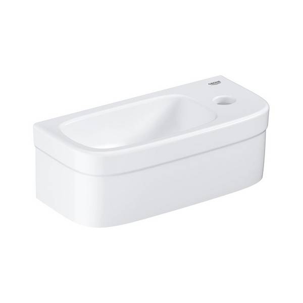 Grohe Mini-Handwaschbecken Euro Keramik, wandhängend, 370x180mm, 1 Hahnloch, aus Sanitärkeramik, Alpinweiß, 39327000
