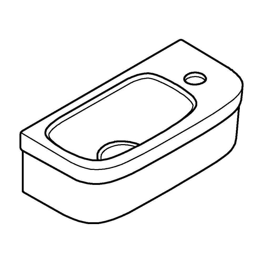 Grohe Mini-Handwaschbecken Euro Keramik, wandhängend, 370x180mm, 1 Hahnloch, aus Sanitärkeramik, Alpinweiß, 39327000-1