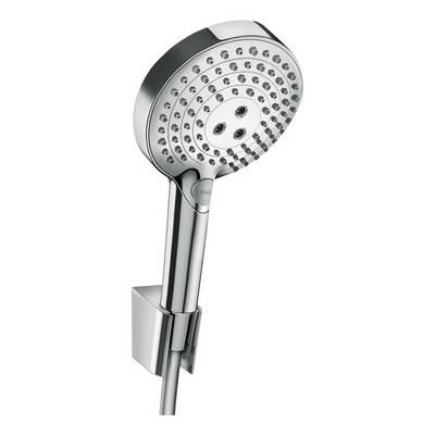 hansgrohe Raindance Select S Brausehalterset 120mm 11l/min 3jet PowderRain mit Brauseschlauch 1,25m, Chrom-0
