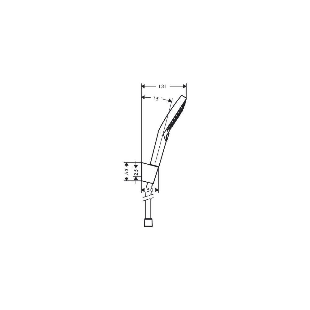 hansgrohe Raindance Select S Brausehalterset 120mm 11l/min 3jet PowderRain mit Brauseschlauch 1,25m, Chrom-2