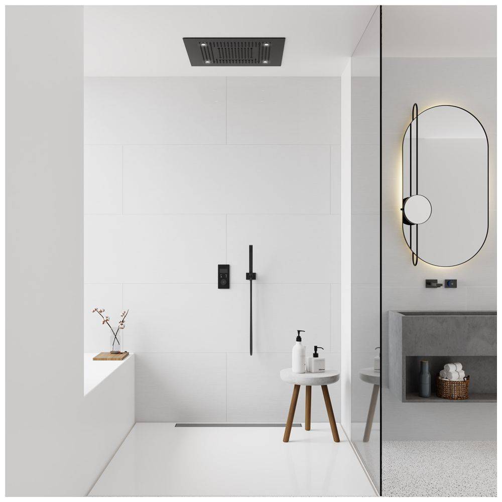 Steinberg Sensual Rain Regenpaneel 600 x mm 390 6620 S, matt black-2