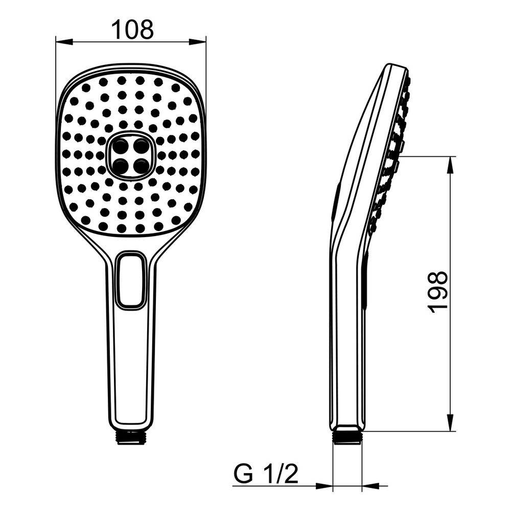 Hansa ActiveJet Style Handbrause, 3-strahlig, Chrom, 84330200-3