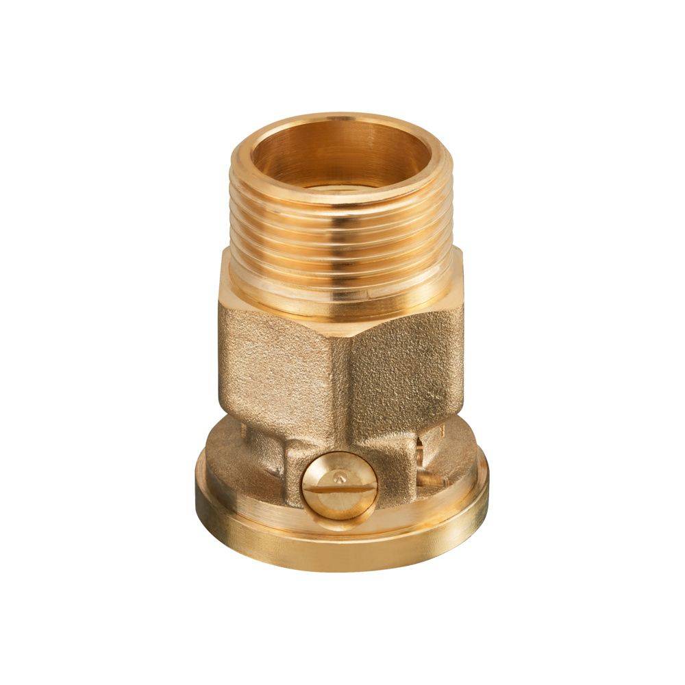 Oventrop SVA Sperrventil DN 25, G 1" Außengewinde, 1 1/2" Innengewinde Überwurfmutter, PN 10, Messing, 1070108-2