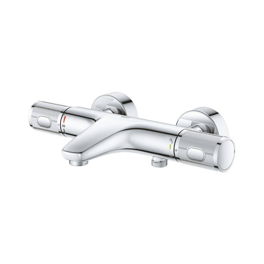 Grohe Grohtherm 1000 Performance Thermostat-Wannenbatterie, Wandmontage, 1/2", ProGrip, eigensicher, Chrom, 34830000-0
