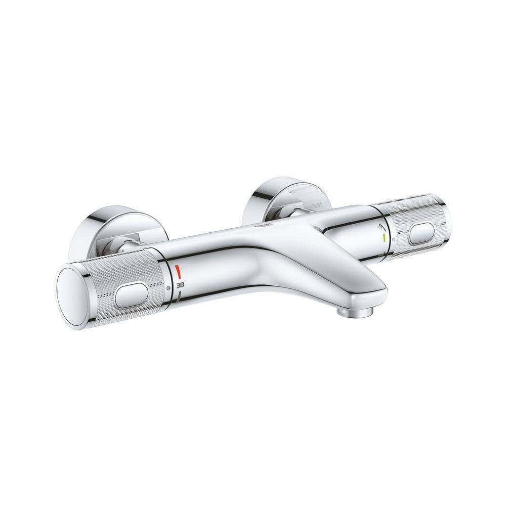 Grohe Grohtherm 1000 Performance Thermostat-Wannenbatterie, Wandmontage, 1/2", ProGrip, eigensicher, Chrom, 34830000-2