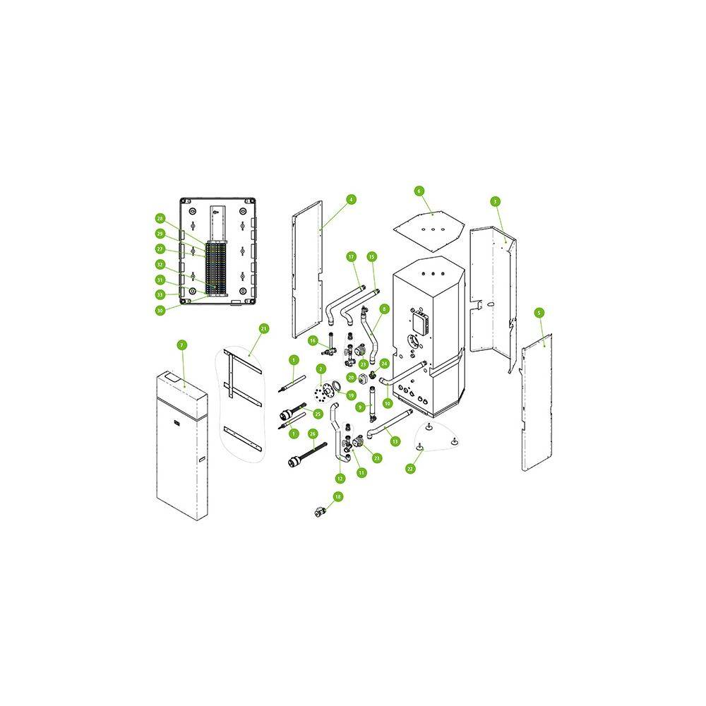 Kermi Umwälzpumpe mit Kabel für x-buffer combi, W90435-2