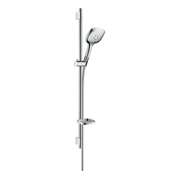 hansgrohe Raindance Select E Brauseset 150mm 3jet Chrom mit Brausestange 900mm 16,4l/min Seifenschale