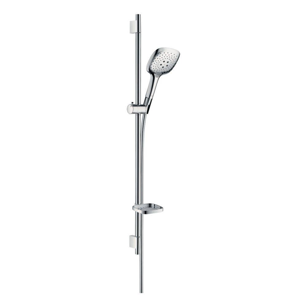 hansgrohe Raindance Select E Brauseset 150mm 3jet Chrom mit Brausestange 900mm 16,4l/min Seifenschale-0