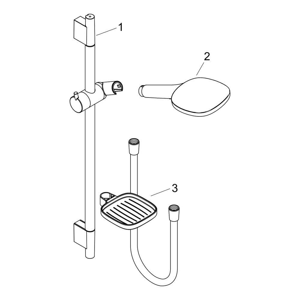 hansgrohe Raindance Select E Brauseset 150mm 3jet Chrom mit Brausestange 900mm 16,4l/min Seifenschale-1