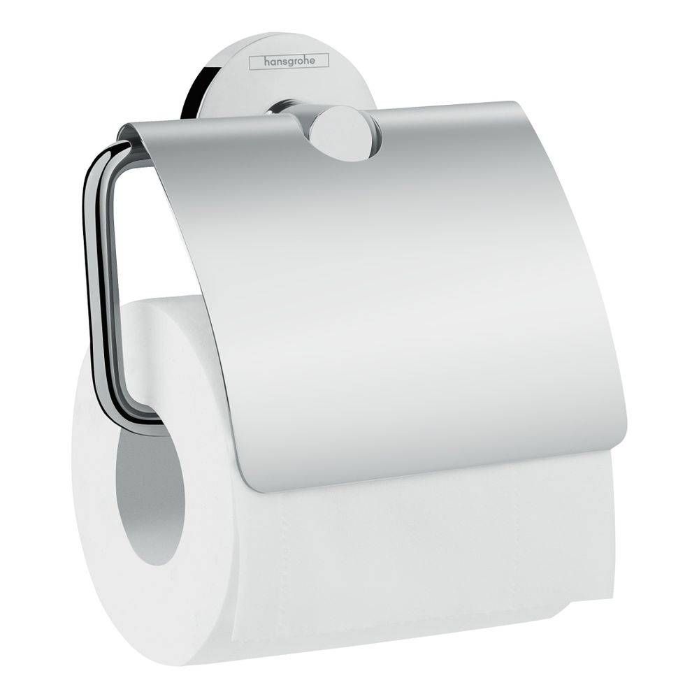 hansgrohe Logis Universal Toilettenpapierhalter mit Deckel, Chrom-1