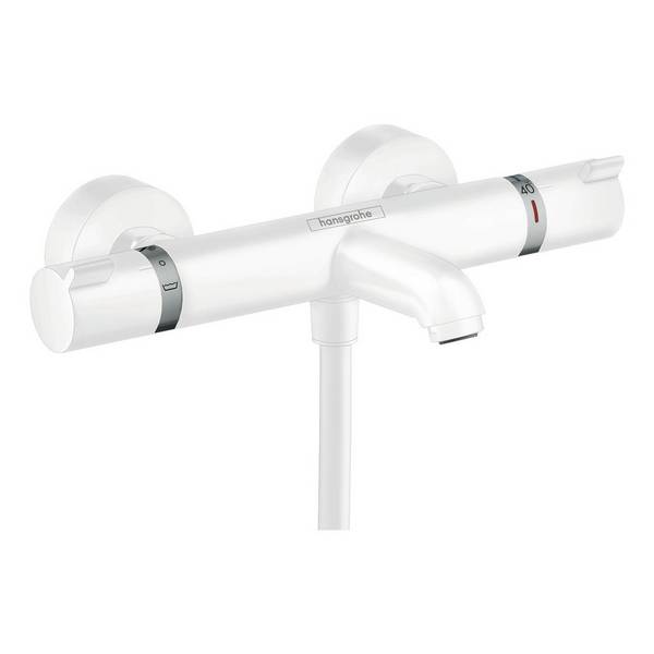 Hansgrohe Ecostat Comfort Wannenthermostat Aufputz, 20l/min, Mattweiß