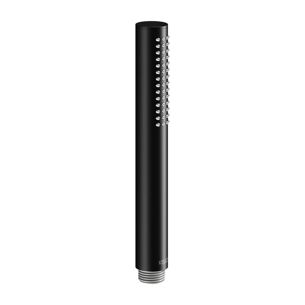 Keuco Stabhandbrause mit 1 Strahlart, Anschluss 1/2", Durchfluss max. 12l/min, Antikalksystem, Schwarz matt, 56080370100