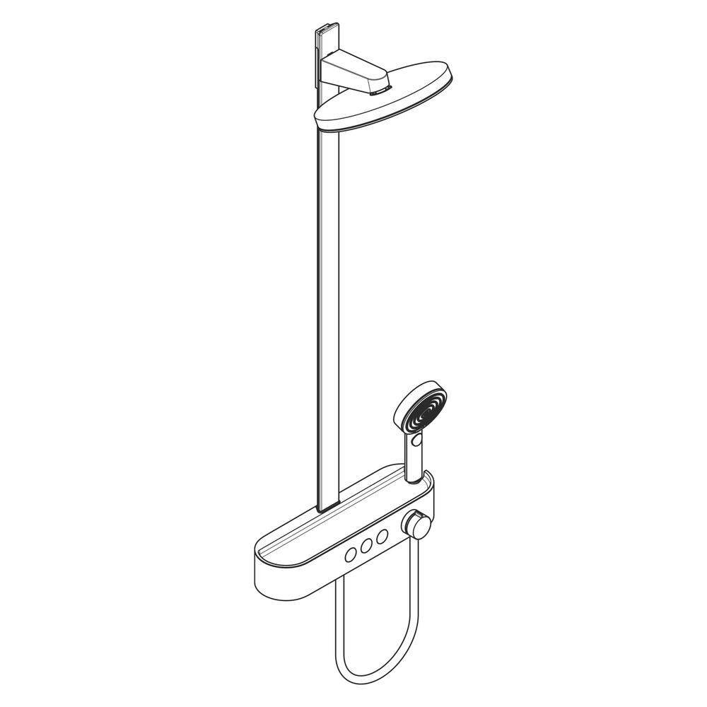 Hansgrohe Pulsify S Showerpipe Duschsystem 260mm, 2jet, 7,5l/min, EcoSmart, ShowerTablet Select 400, Mattschwarz-1