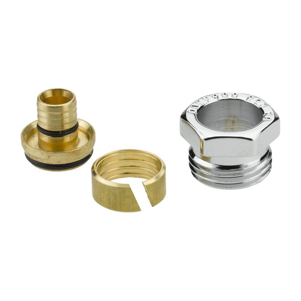 Danfoss Klemmverbinder, R 1/2"AG auf 15x2,5mm, für VPE-Kunststoffrohre PEX, verchromt-2