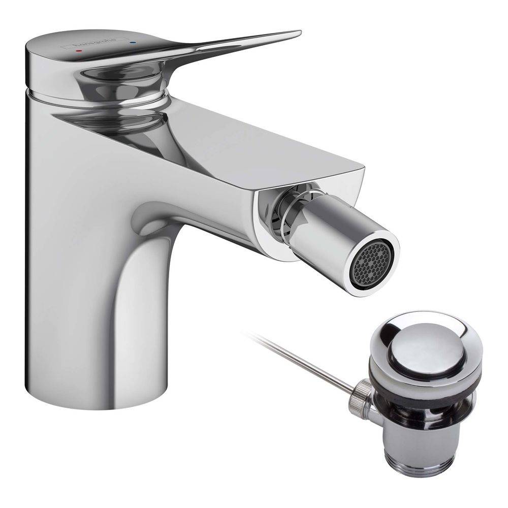 Hansgrohe Vivenis Einhebel-Bidetmischer, 7,5l/min, Zugstangen-Ablaufgarnitur, Chrom-1