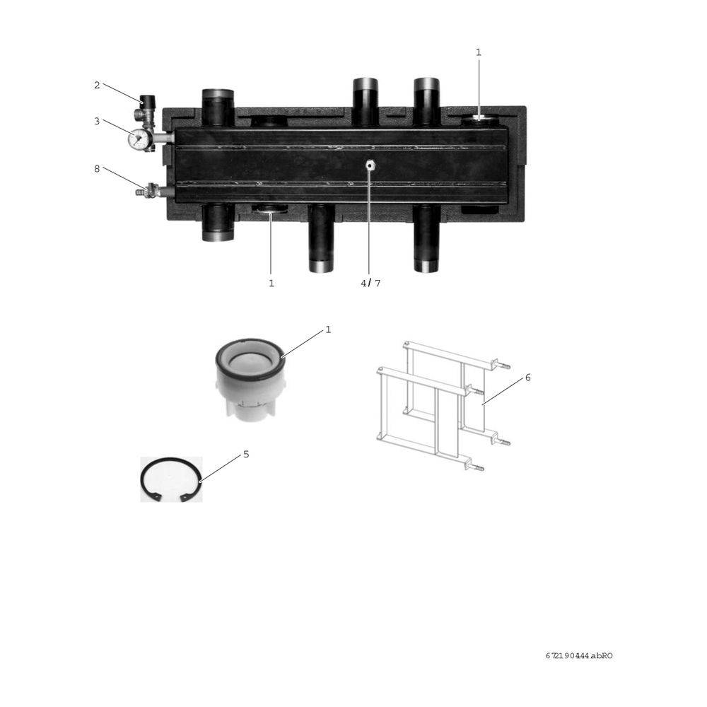 Bosch Doppelt differenzdruckloser Verteiler DDV 40, DN 40 für Luftwärmepumpen-1