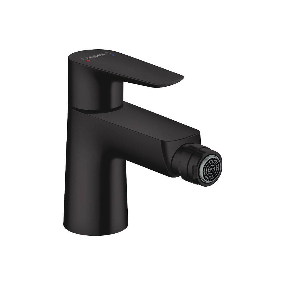 Hansgrohe Talis E Einhebel-Bidetmischer, 5l/min, Zugstangen-Ablaufgarnitur, Mattschwarz-0