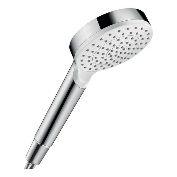 hansgrohe Crometta Handbrause 100mm 1jet 5,7l/min EcoSmart plus, Weiß/Chrom
