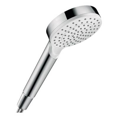 hansgrohe Crometta Handbrause 100mm 1jet 5,7l/min EcoSmart plus, Weiß/Chrom-0