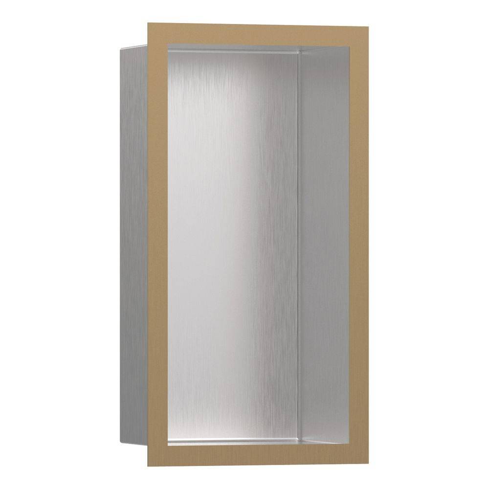Hansgrohe XtraStoris Individual Wandnische Edelstahl gebürstet mit Designrahmen 300x150x100mm, Brushed Bronze-0