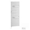 Kermi Tabeo-E elektrischer Designheizkörper 1197x101x500mm, WRS, Anschluss rechts, 600W, Weiß Soft