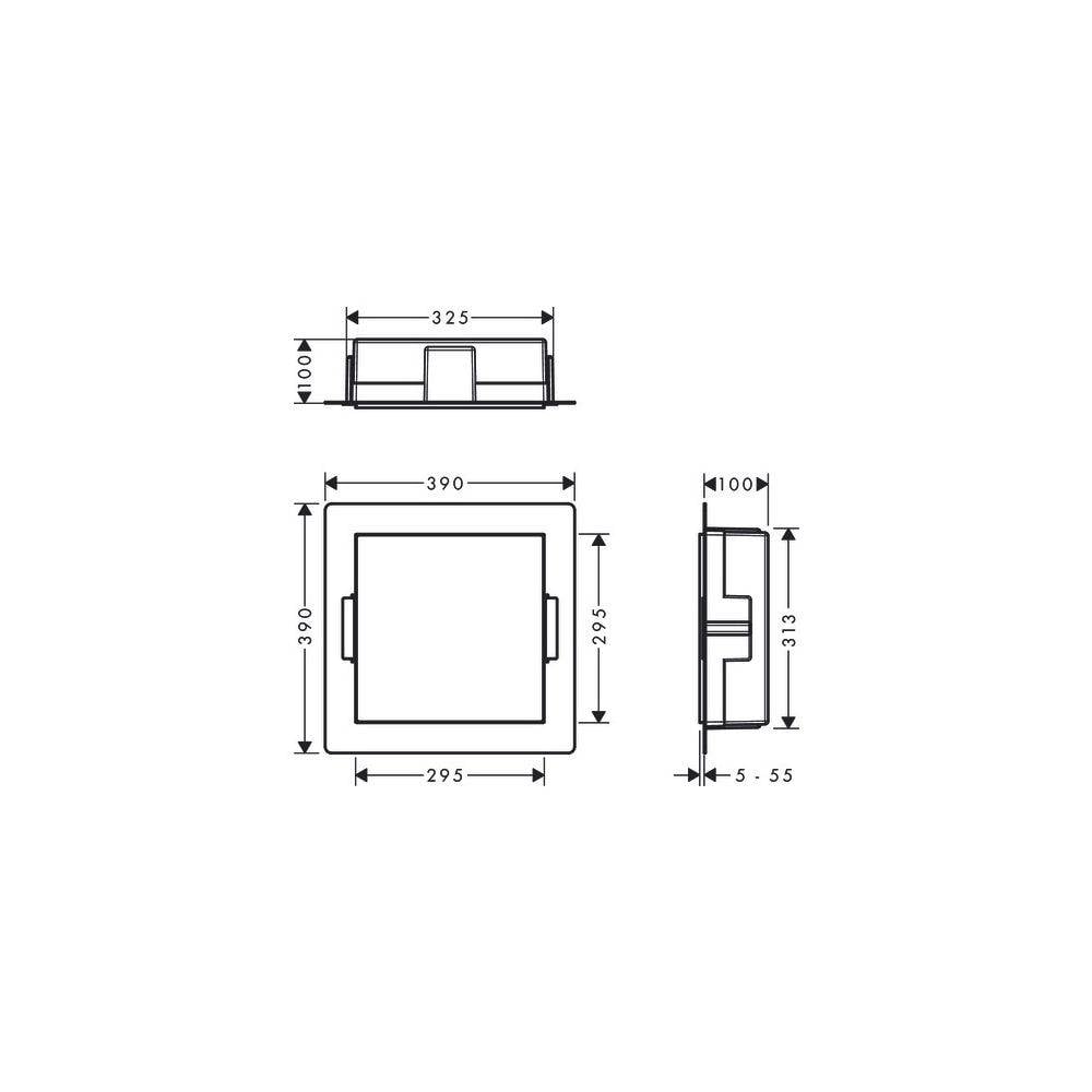 Hansgrohe XtraStoris Minimalistic Wandnische rahmenlos 300x300x100mm, Mattweiß-2