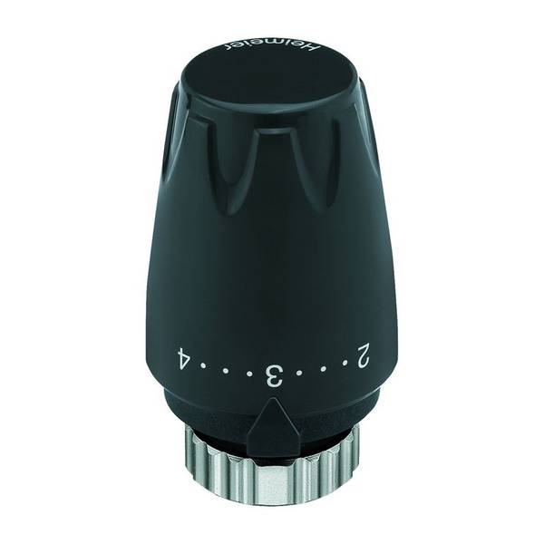 IMI Heimeier Thermostat-Kopf DX, mit eingebautem Fühler, Tiefschwarz