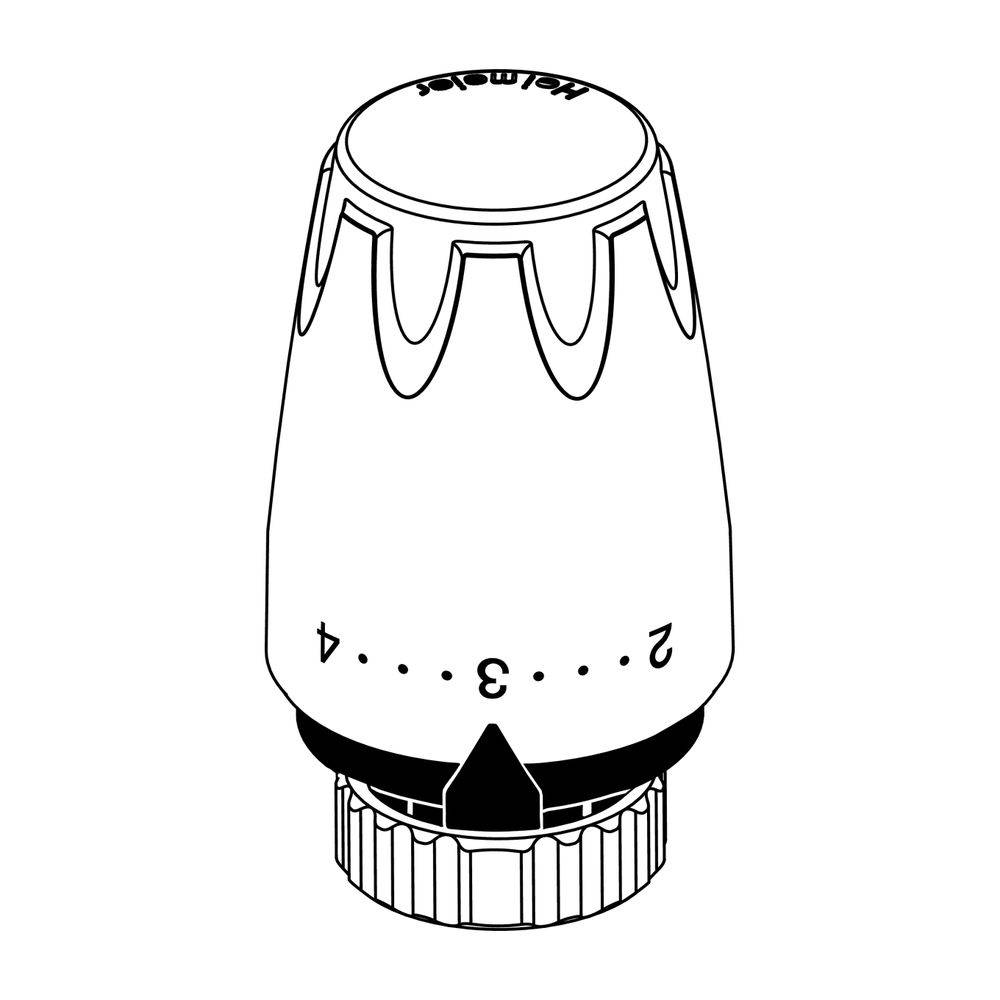 IMI Heimeier Thermostat-Kopf DX, mit eingebautem Fühler, Tiefschwarz-2