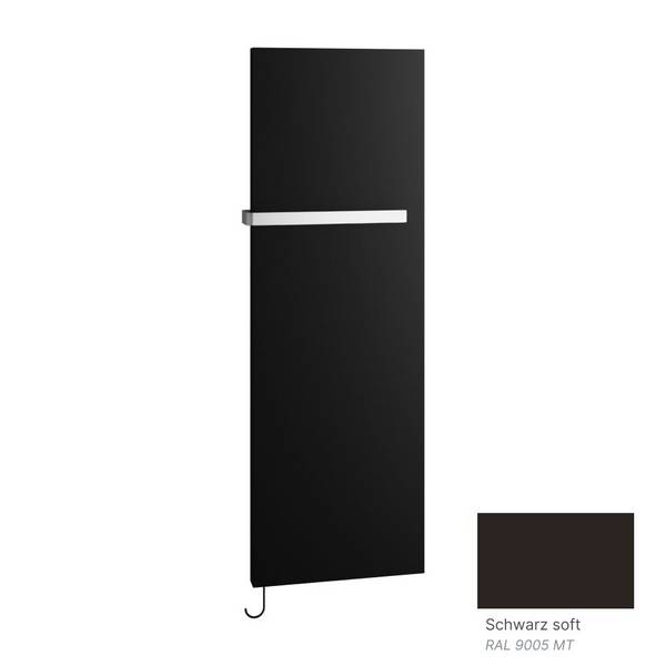 Kermi Rubeo-E-Raumerwärmung Infrarotheizkörper 1525x66x470mm, WRS 420W, Schwarz Soft