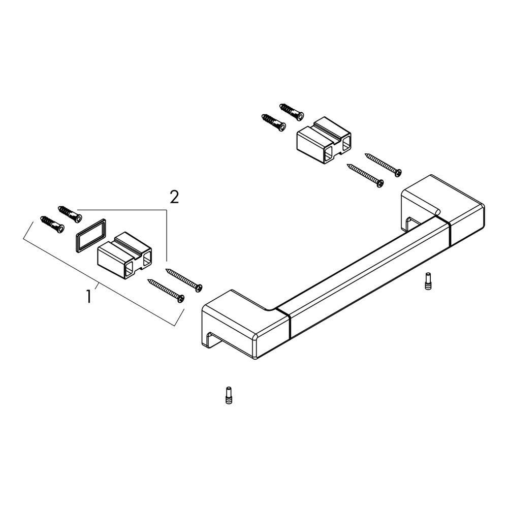 Hansgrohe AddStoris Q Haltestange, Mattschwarz-1