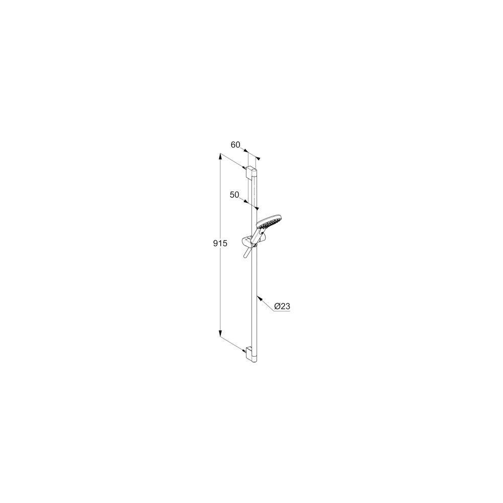 KLUDI-DIVE Brause-Set Dive X 1S 900 MM chrom-2