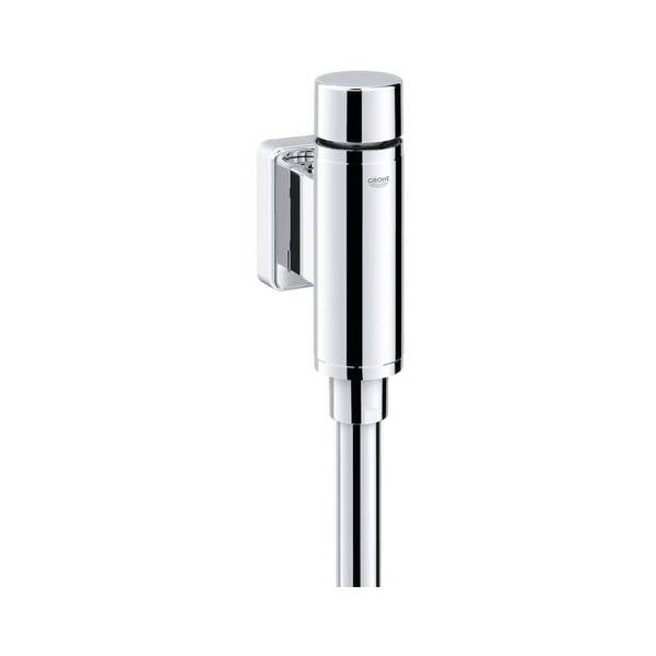 Grohe Urinal-Druckspüler Rondo, DN 15, integrierte Vorabsperrung, vandalensicher durch Betätigungsknopf aus Metall,