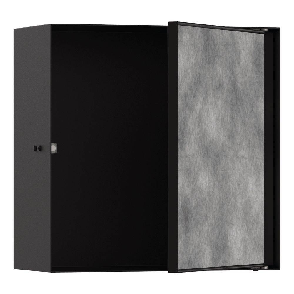 Hansgrohe XtraStoris Rock Wandnische mit befliesbarer Tür 300x300x140mm, Mattschwarz-0