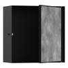 Hansgrohe XtraStoris Rock Wandnische mit befliesbarer Tür 300x300x140mm, Mattschwarz