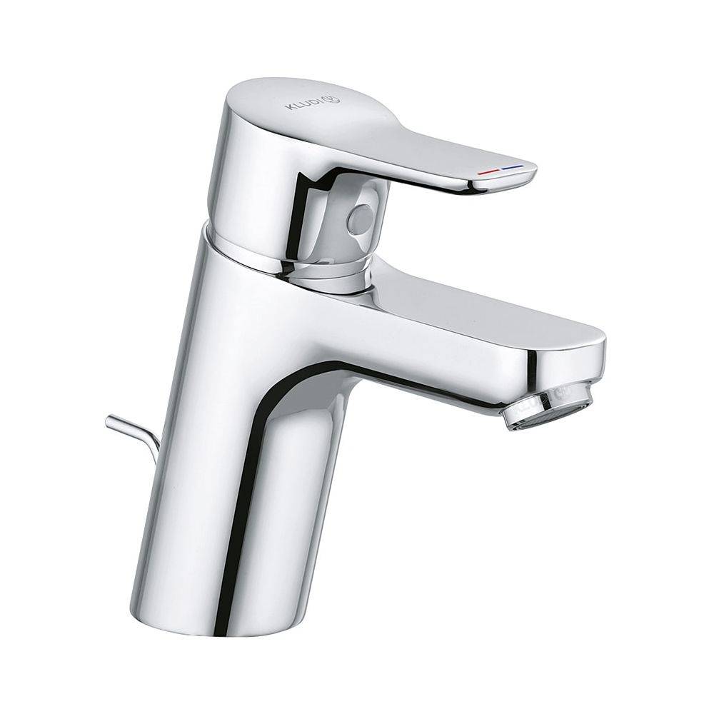 KLUDI PURE & EASY Waschtisch-Einhandmischer 70 Niederdruck m. Metallablaufg. chrom-0