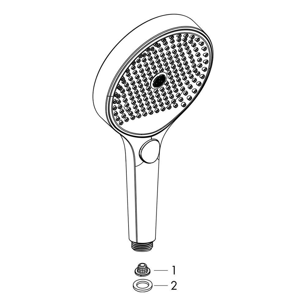 Hansgrohe Rainfinity Handbrause 130mm, 8l/min, 3jet EcoSmart, Chrom-1