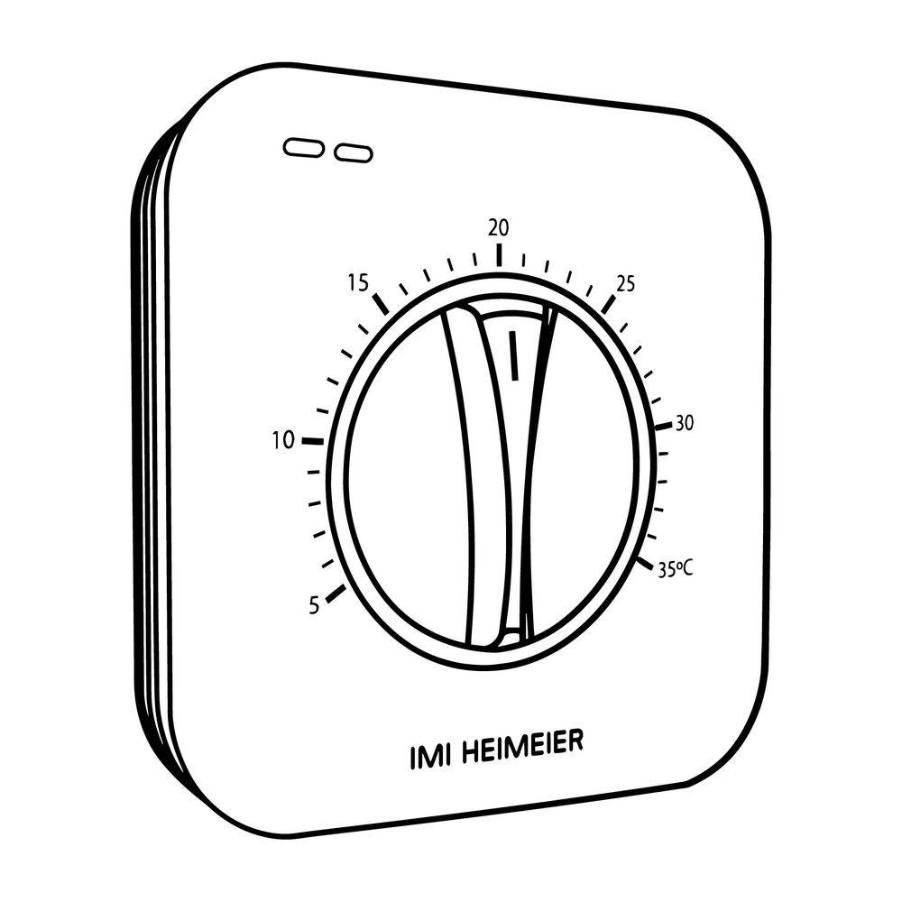 IMI Heimeier Raumthermostat DS1 V2, 230V Aufputzmontage-2