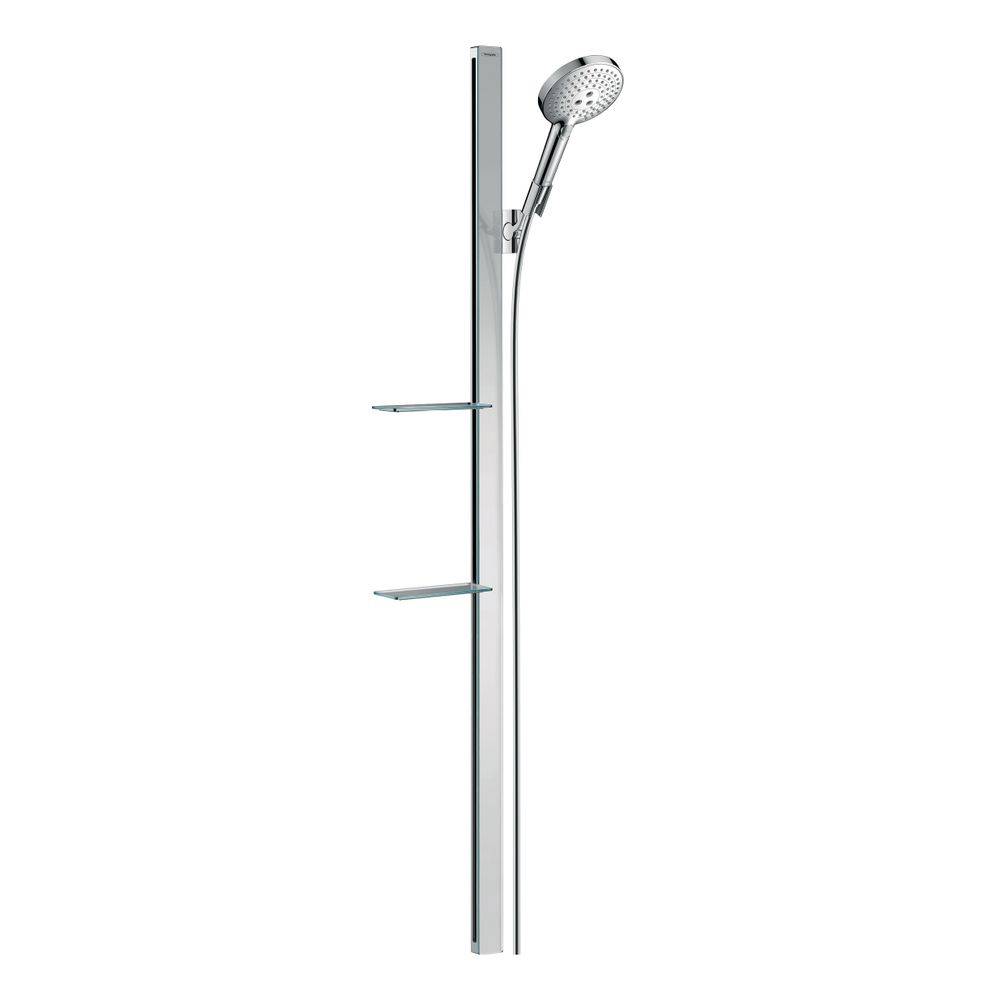 Hansgrohe Raindance Select S Brauseset 120mm, 15l/min, 3jet, Brausestange 150cm, Ablagen, Chrom