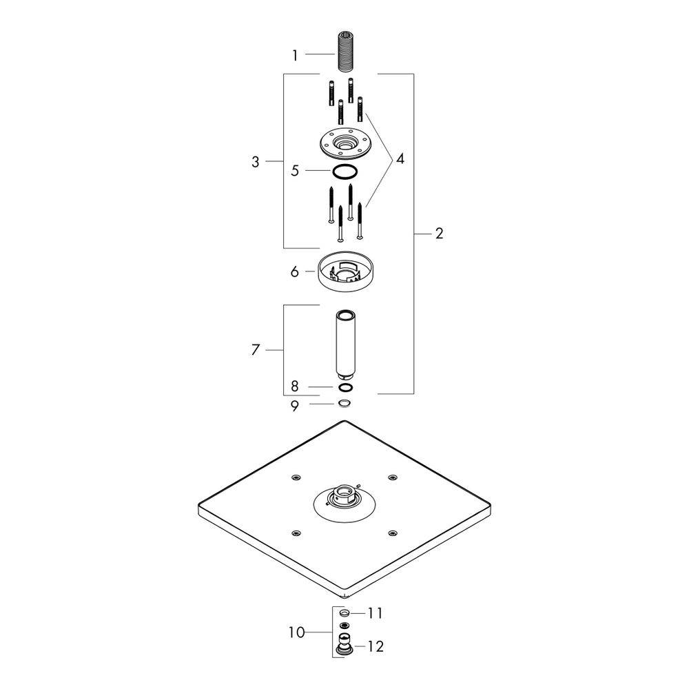 Hansgrohe Raindance E Kopfbrause 300mm, 7,4l/min, 1jet EcoSmart, Deckenanschluss, Chrom-3
