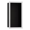 Hansgrohe XtraStoris Individual Wandnische Mattschwarz mit Designrahmen 300x150x100mm, Mattweiß