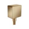 Hansgrohe FixFit Wandanschluss Square, Rückflussverhinderer, DN 15, Brushed Bronze
