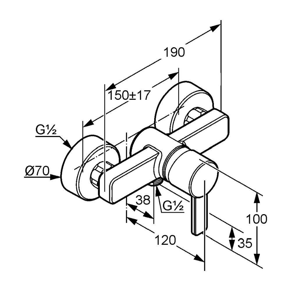 KLUDI ZENTA Brause-Einhandmischer DN 15 chrom-2