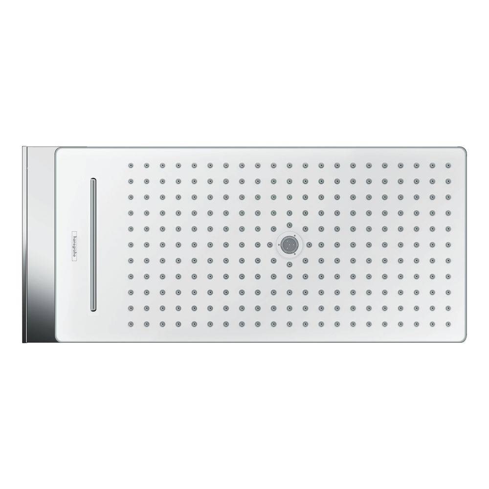 Hansgrohe Rainmaker Select Kopfbrause 580mm 3jet 20l/min mit Wandanschluss, Weiß/Chrom-2