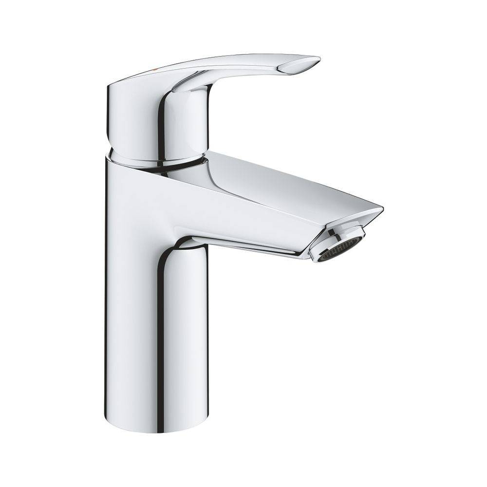 Grohe Eurosmart Einhand-Waschtischbatterie, S-Size, Temperaturbegrenzer, glatter Körper, Chrom, 32467003-3