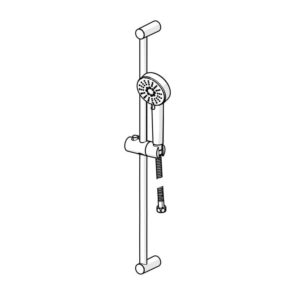 Hansa Basic Wandstangengarnitur 5578 3-strahlig DN15 Chrom-1