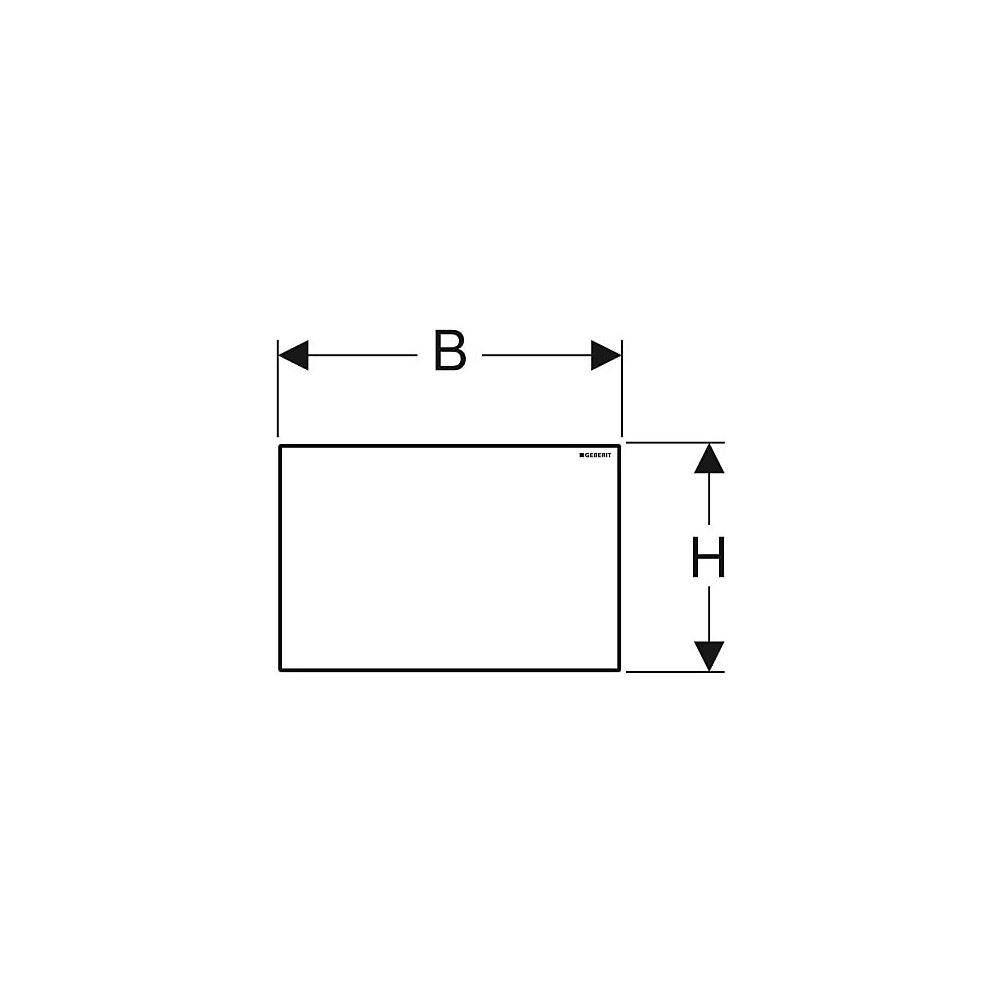 Geberit Betätigungsplatte Sigma, Kunststoff, 16,4x24,6x1,1cm, Weiß, 115768111-3