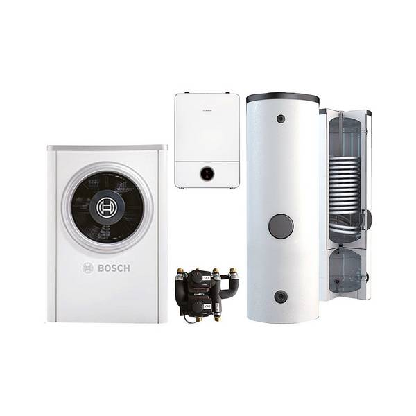 Bosch Luft-Wasser-Wärmepumpen-Paket Compress Bopa CS752 mit CS7001i AW 7 OR-S, R410A, 7kW, AWE 9, K-Sp. BPU 400 C, INPA