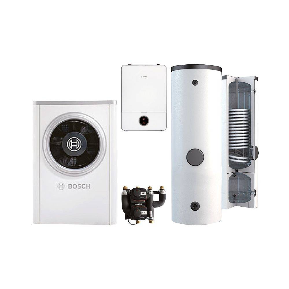 Bosch Luft-Wasser-Wärmepumpen-Paket Compress Bopa CS752 mit CS7001i AW 7 OR-S, R410A, 7kW, AWE 9, K-Sp. BPU 400 C, INPA-0