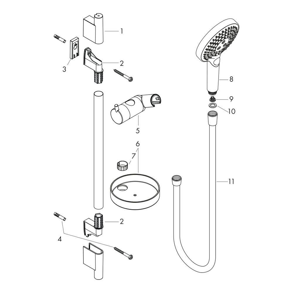 hansgrohe Raindance Select S Brauseset 120mm 3jet PowderRain mit Brausestange 900mm 11l/min Chrom-1